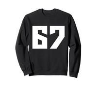 Gráfico Minimalista Simple con números Modernos y Deportivos de 67 Sudadera