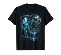 Gráfico Misterioso de Ciencia ficción sobre secuestro de ovnis alienígenas, Encuentro cósmico Camiseta