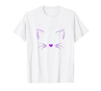 Gráfico Morado de Purple Invisible Cat WT Camiseta