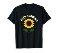 Gráfico Motivacional de Girasol Sigue creciendo Cita Camiseta