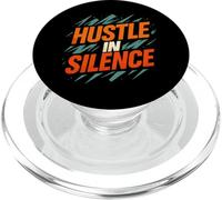 Gráfico Motivacional de Ropa Urbana Hustle In Silence PopSockets PopGrip para MagSafe