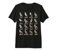 Gráfico Mundial de Especies de Rapaces de Rapaces en Todo el Mundo Camiseta Premium