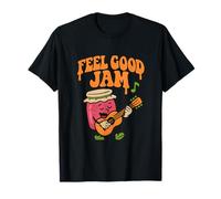 Gráfico Musical Feel Good Jam Groovy Retro Jam Jar Camiseta