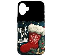 Gráfico navideño Genial para los Amantes del discurso navideño Travieso Carcasa para iPhone 16 Plus