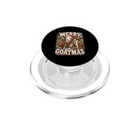 Gráfico navideño Retro de Farm Goat Merry Goatmas PopSockets PopGrip para MagSafe