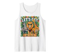 Gráfico novedoso de Animales del zoológico Let's Get Wild Safari Camiseta sin Mangas