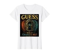 Gráfico Oculto Vintage Guess What Changed Me Mystery Eye Camiseta gráfica económica
