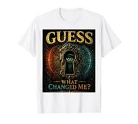 Gráfico Oculto Vintage Guess What Changed Me Mystery Eye Camiseta gráfica económica