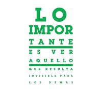 Gráfico optométrico en español, calcomanía de pared con palabras, gráfico ocular para tienda óptica, lo importante es ver una cita inspiradora, pared grande, 51x89cm
