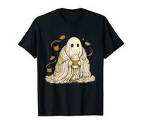 Gráfico otoñal Vintage y Acogedor de Ghost Pumpkin Spice Latte Camiseta