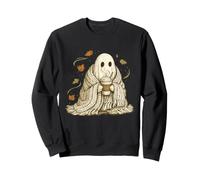 Gráfico otoñal Vintage y Acogedor de Ghost Pumpkin Spice Latte Sudadera