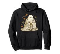 Gráfico otoñal Vintage y Acogedor de Ghost Pumpkin Spice Latte Sudadera con Capucha