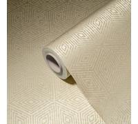Gráfico Papel Pintado Geométrico Rombo & Hexágono Patrón - Beige,Crema,amarillo