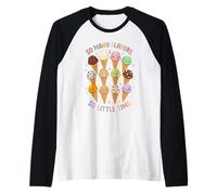 Gráfico para Amantes de los Helados de So Many Flavors So Little Time Camiseta Manga Raglan