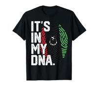 Gráfico patriótico con Huella Dactilar de la Bandera de Libia Roots Camiseta