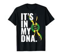Gráfico patriótico con Huella Digital de la Bandera de Jamaica Roots Camiseta