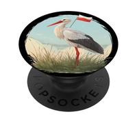 Gráfico patriótico de cigüeña de Pol PopSockets PopGrip Adhesivo