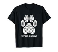 Gráfico Paw Images on My Heart Big Filled with Tiny Paws Camiseta