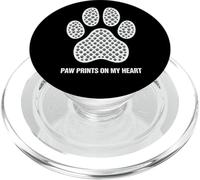Gráfico Paw Images on My Heart Big Filled with Tiny Paws PopSockets PopGrip para MagSafe