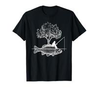Gráfico Pescador Carpa Pescado Pescado Línea Fly Fishing Camiseta