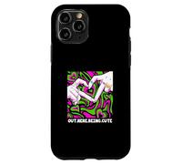 Gráfico «Pink and Green Out Here Being Cute» en verde y rosa Carcasa para iPhone 11 Pro