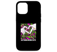 Gráfico «Pink and Green Out Here Being Cute» en verde y rosa Carcasa para iPhone 12/12 Pro