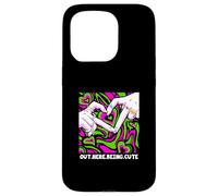 Gráfico «Pink and Green Out Here Being Cute» en verde y rosa Carcasa para iPhone 15 Pro