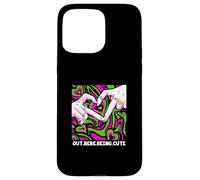 Gráfico «Pink and Green Out Here Being Cute» en verde y rosa Carcasa para iPhone 15 Pro Max