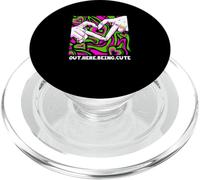 Gráfico «Pink and Green Out Here Being Cute» en verde y rosa PopSockets PopGrip para MagSafe