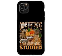 Gráfico pirateado del Y2K de God Is Testing Me, divertido meme de capibara Carcasa para iPhone 11 Pro Max