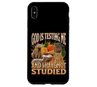 Gráfico pirateado del Y2K de God Is Testing Me, divertido meme de capibara Carcasa para iPhone XS Max