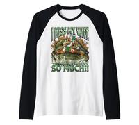 Gráfico pirateado Divertido de Memes de Pesca ofensivos con el Texto «I Miss My Wife» Camiseta Manga Raglan