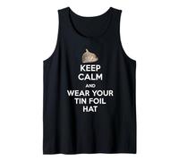 Gráfico político del Sombrero con Estampado «Keep Calm and Use Your Foil» Camiseta sin Mangas