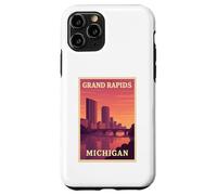 Gráfico Postal de Recuerdo de Viaje Vintage de Grand Rapids Michigan Carcasa para iPhone 11 Pro