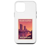 Gráfico Postal de Recuerdo de Viaje Vintage de Grand Rapids Michigan Carcasa para iPhone 12 Mini