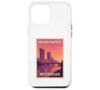 Gráfico Postal de Recuerdo de Viaje Vintage de Grand Rapids Michigan Carcasa para iPhone 12 Pro MAX
