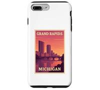 Gráfico Postal de Recuerdo de Viaje Vintage de Grand Rapids Michigan Carcasa para iPhone 7 Plus/8 Plus