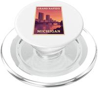 Gráfico Postal de Recuerdo de Viaje Vintage de Grand Rapids Michigan PopSockets PopGrip para MagSafe