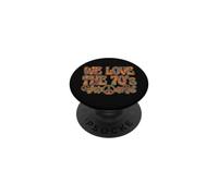 Gráfico psicodélico Retro We Love The 70s Groovy PopSockets PopGrip Adhesivo