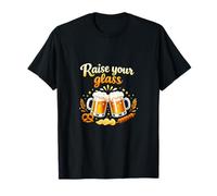 Gráfico Raise Your Glass Beer Cheers Cooking Baking Camiseta