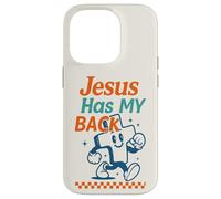 Gráfico Retro Cristiano de Jesus Has My Back Cross Carcasa para iPhone 14 Pro