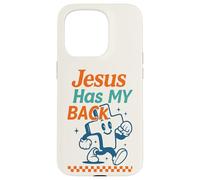 Gráfico Retro Cristiano de Jesus Has My Back Cross Carcasa para iPhone 15 Pro