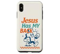 Gráfico Retro Cristiano de Jesus Has My Back Cross Carcasa para iPhone XS MAX