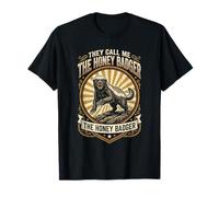 Gráfico Retro de Animales feroces They Call Me The Honey Badger Camiseta