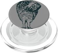 Gráfico Retro de Arte Popular Bohemio con Forma de búho Curioso con Cabeza Inclinada PopSockets PopGrip para MagSafe