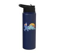 Gráfico retro de bandera del estado de Colorado de Bigfoot Sun & Mountain Stainless Steel Insulated Water Bottle
