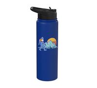Gráfico retro de bandera del estado de Colorado de Bigfoot Sun & Mountain Stainless Steel Insulated Water Bottle
