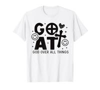 Gráfico Retro de Goat God Over All Things Christian Faith Camiseta