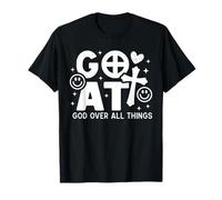 Gráfico Retro de Goat God Over All Things Christian Faith Camiseta