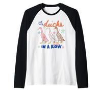 Gráfico Retro de Got My Ducks In A Row, sobre Todo Divertido, Amante de los Patos Camiseta Manga Raglan